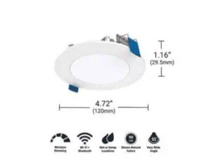 LED Retrofit Upgrades Halo HLB Smart Wi-Fi Slim Canless LED Downlights Connected by WiZ Pro