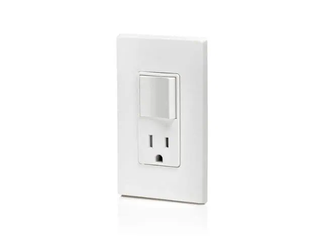 Leviton Decora Single-Pole Switch Outlet Combination Device installed by Buckmasters Electric in Rockwall TX