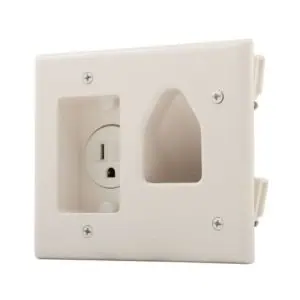Coax Outlet Installation and Cable TV Wiring with Eaton 35MRW_L Coax and Power Outlet - Buckmasters Electric