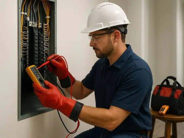 Electrical Troubleshooting and Repair - Buckmasters Electric Electrician troubleshooting an electrical panel 2025